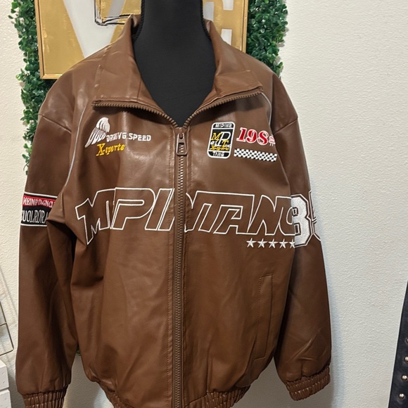 Brown Racing Jacket - Picture 1 of 4